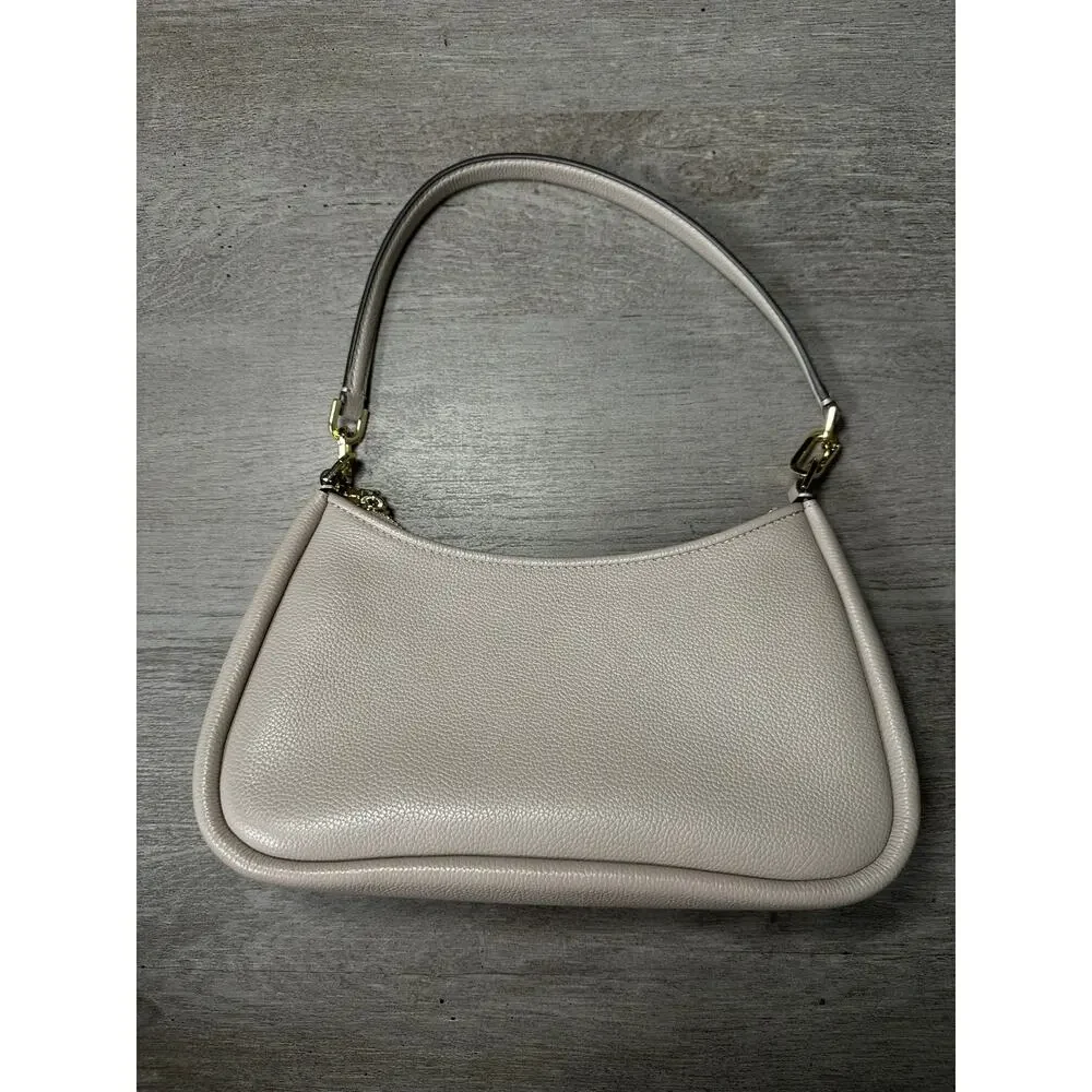 Kate Spade Kayla Woven Leather Small Shoulder Bag **MISSING Strap** Gray Pink